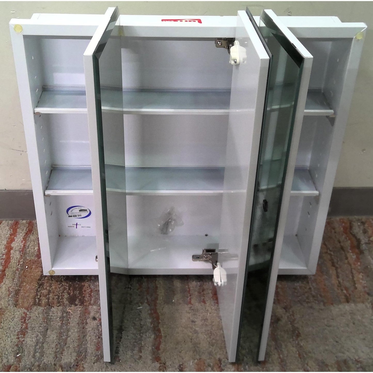 24" x 24" Three Mirror Door Medicine Cabinet