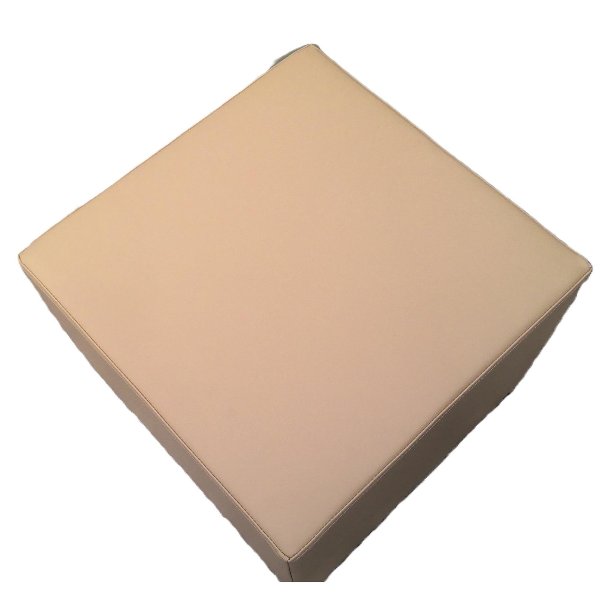 20" Brown Square Rolling Ottoman