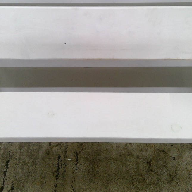 51" White Wood Bench