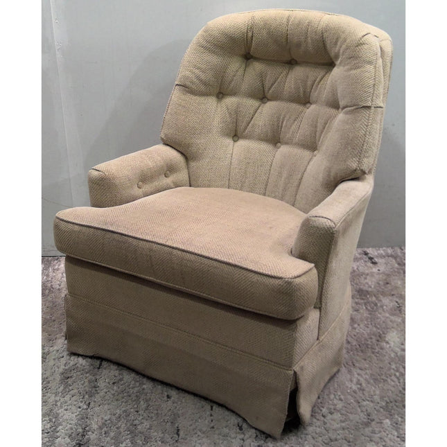 Tan Swivel Rocking Armchair