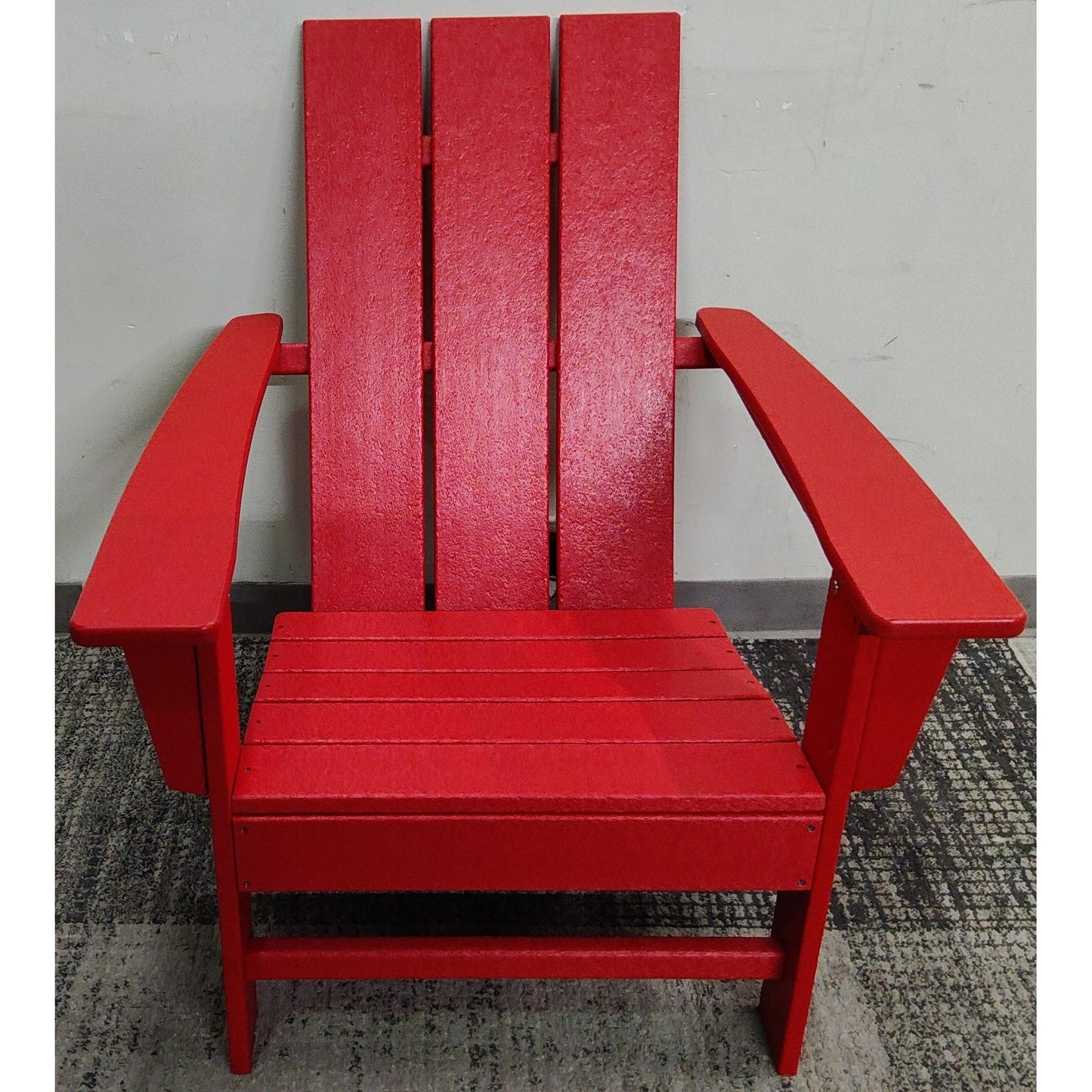 Red Plastic Adirondack Chair