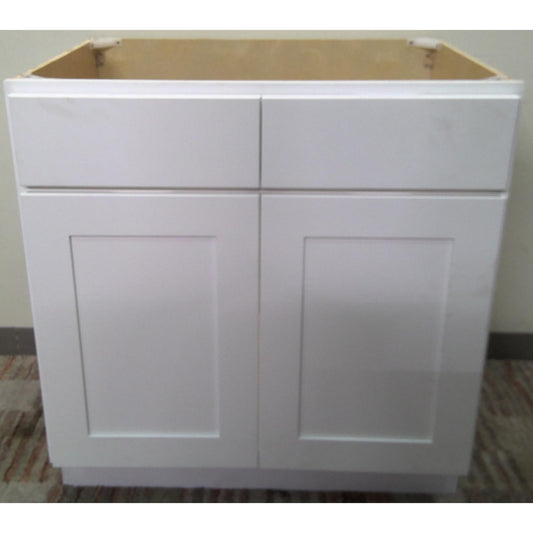 33" White Sink Base Cabinet