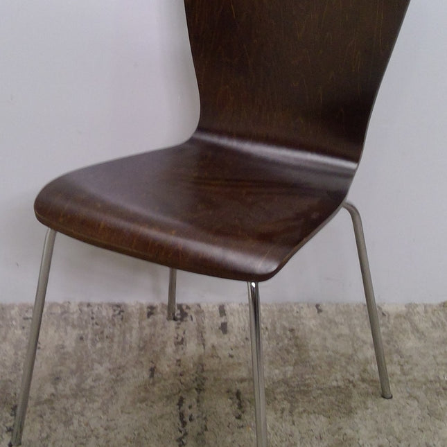 Dining Chair with Wood Seat and Metal Legs