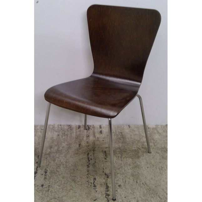 Dining Chair with Wood Seat and Metal Legs