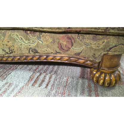 93" Green Floral Sofa