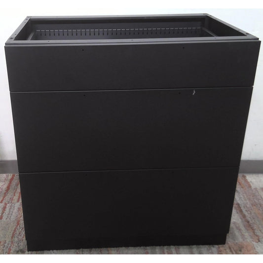 32" Black Stainless Steel 3-Drawer Outdoor Kitchen Cabinet