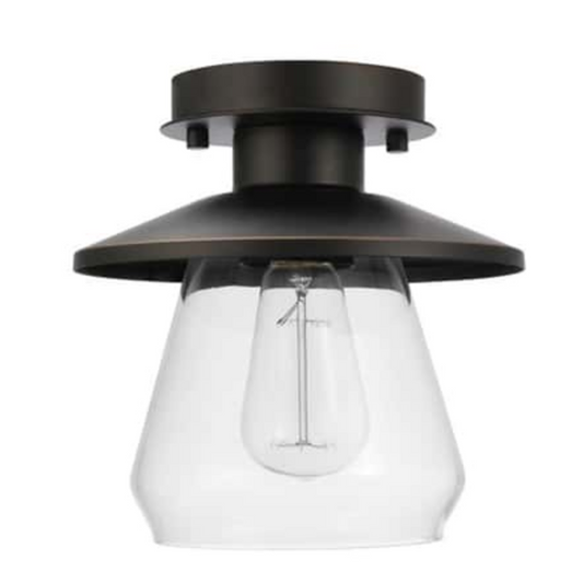 Oil-Rubbed Bronze Semi-Flush Mount, front