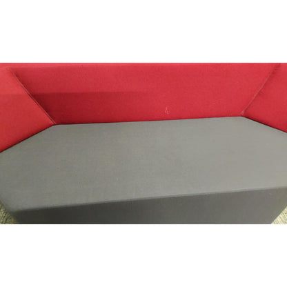 82" Red and Gray Sofa