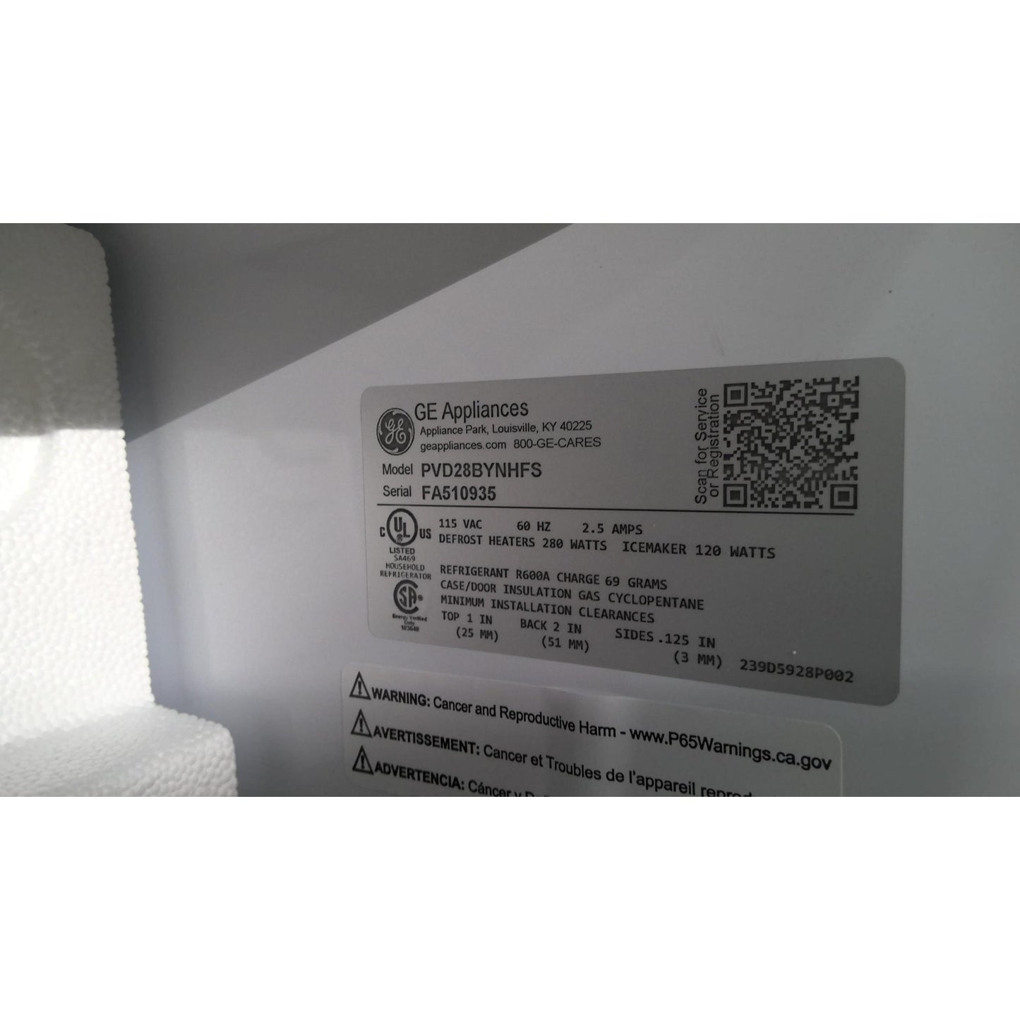 ReStore Select x GE Profile 27.9 Cu. Ft. Smart Fingerprint Resistant 4-Door French-Door Refrigerator - FA510935 - FL