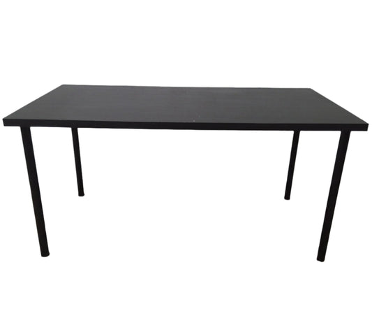 60" Pre-Owned Black Dining Table, front