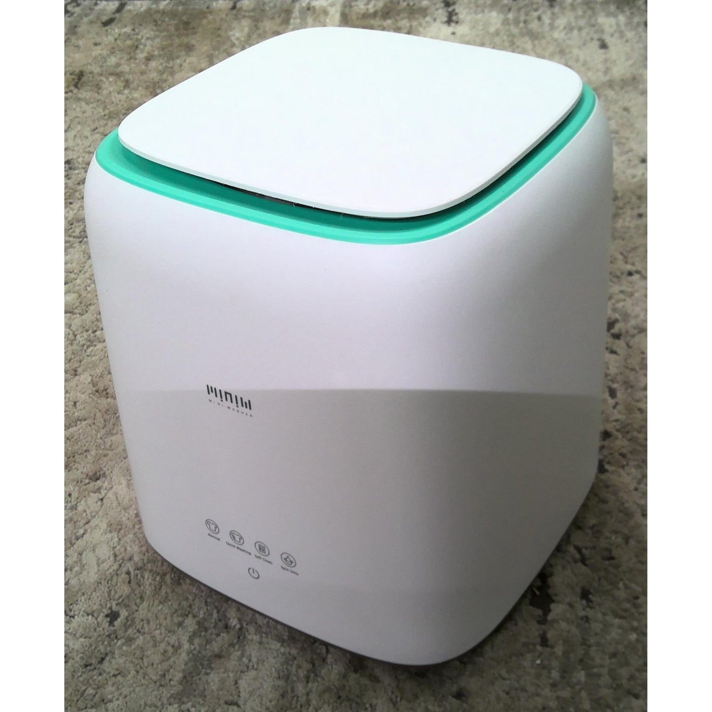 White/Green Desktop Fully Automatic Washing Machine