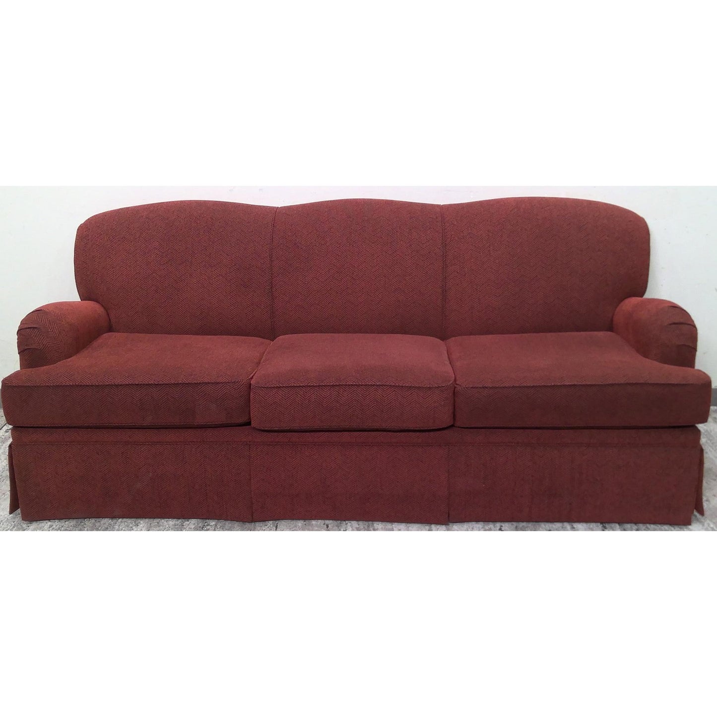 84" Red Sofa