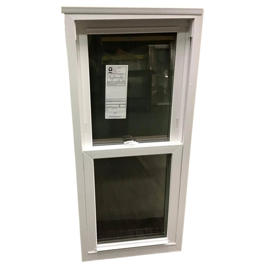 24" x 52" White Vinyl Double-Hung Window