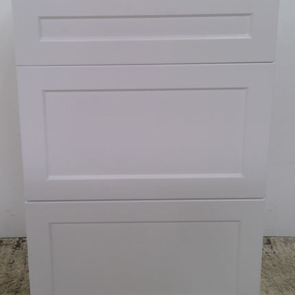 21" White 3-Drawer Base Cabinet