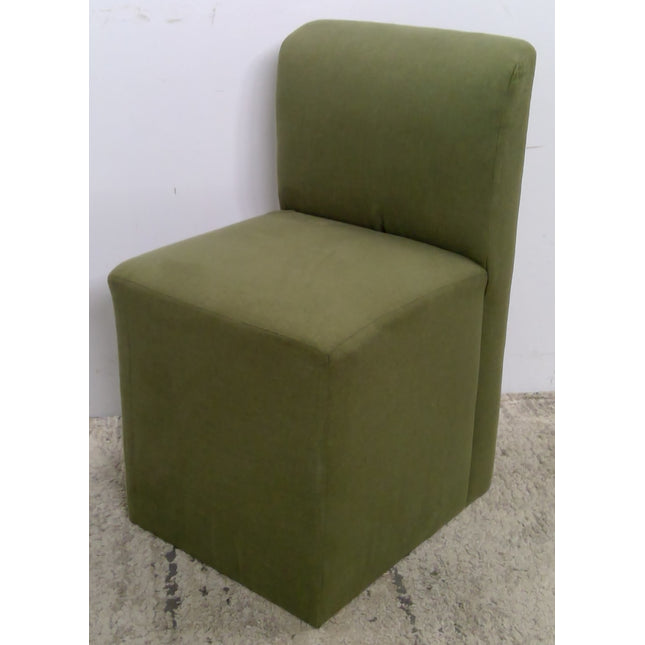 Green Upholstered Cube-Style Chair