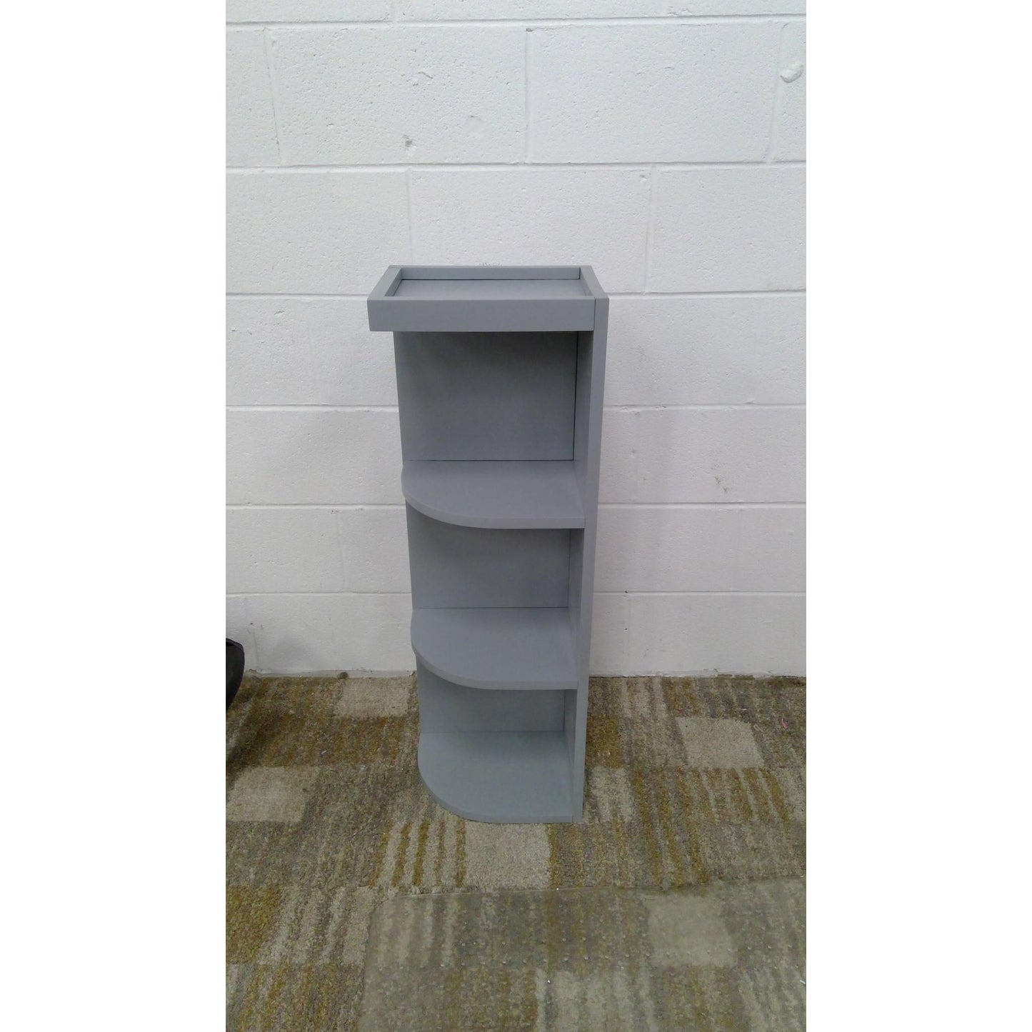 Gray Wall End Shelf