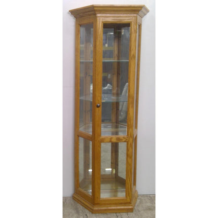 Curio Cabinet with Glass Shelves and Mirror Back (Added 07/24/2026)