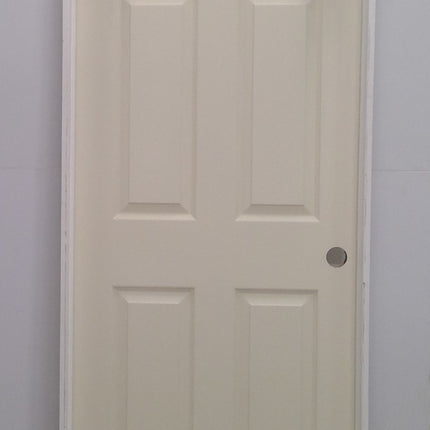 30" x 80" Prehung White 6-Panel Hollow Core Door