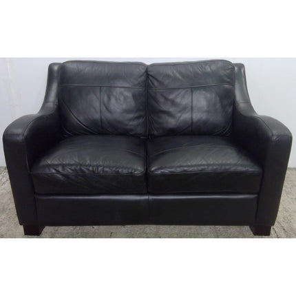 56" Black Loveseat
