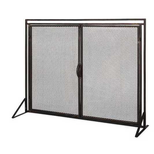 Modern Overlapping Circles Single-Panel Iron Fireplace Screen