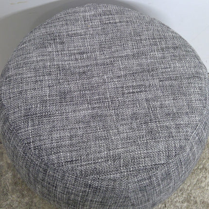 18" Round Gray Ottoman