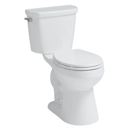White Round Tall Height 12-in Rough-In WaterSense 1.28 GPF Soft Close 2-Piece Toilet