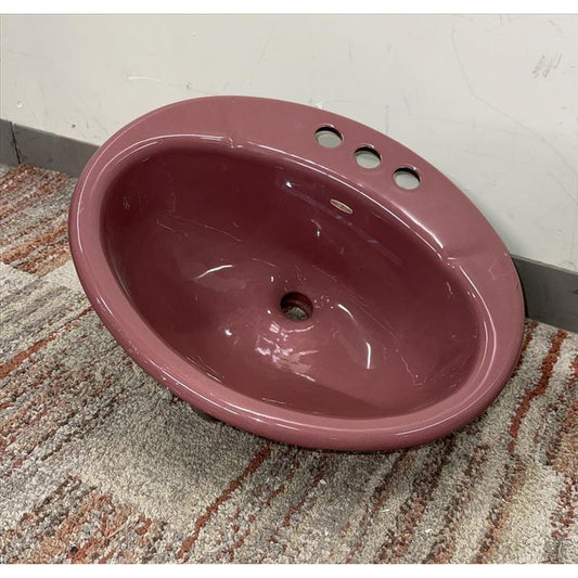 Pink Drop In Bathroom Sink