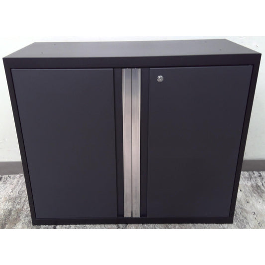 36" Black and Gray Steel Base Cabinet