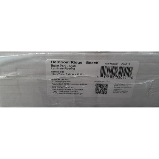105 Square Feet of Beech Laminate Flooring (5 Boxes)