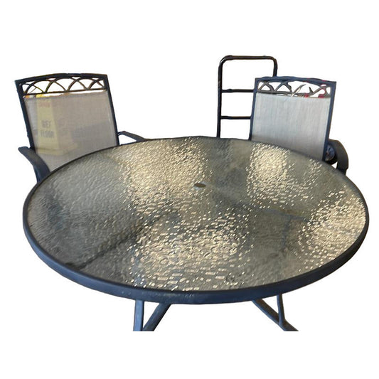 Glass Outdoor Table and Chairs