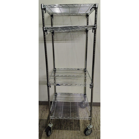 24" Rolling Wire Shelving Unit