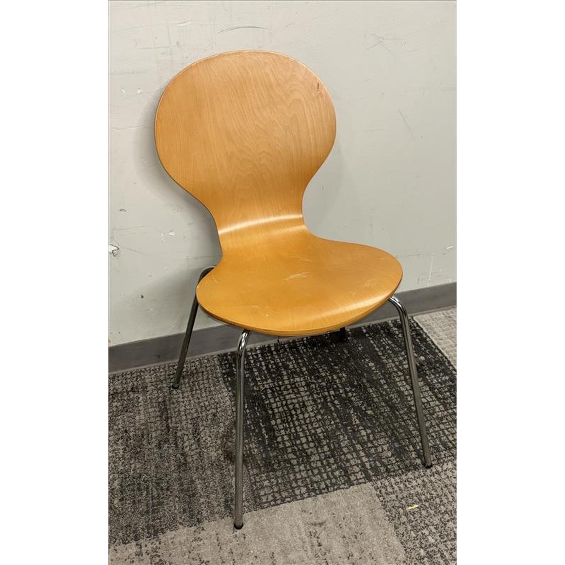 Wood Chair With Metal Legs