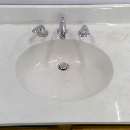 31" Bathroom Vanity with Cultured Marble Top and Faucet