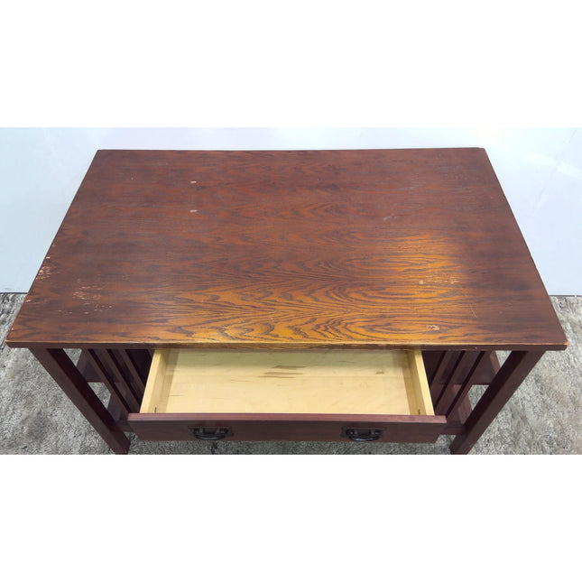 50" Wood Desk with Side Shelves