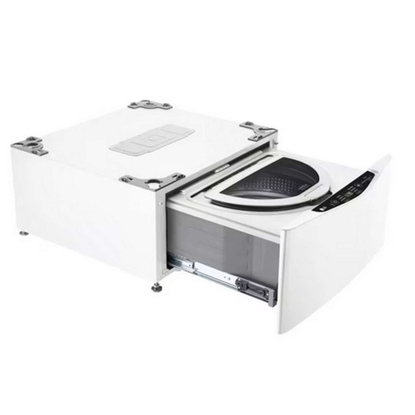 1.0 cu. ft. LG SideKick Pedestal Washer with TWINWash & Direct Drive Motor - White