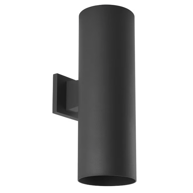 18-in H Black Hardwired Integrated LED Outdoor Cylinder Wall Light