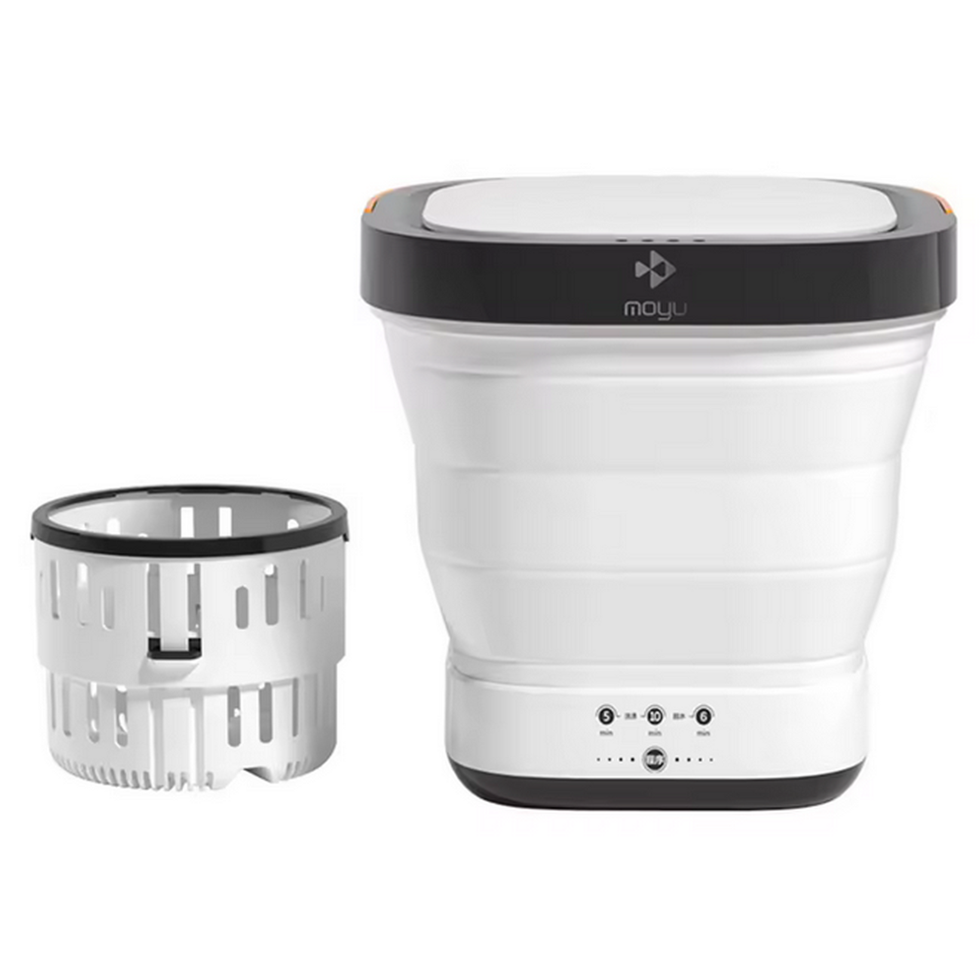 White Portable Foldable Mini Washer and Spin Dryer