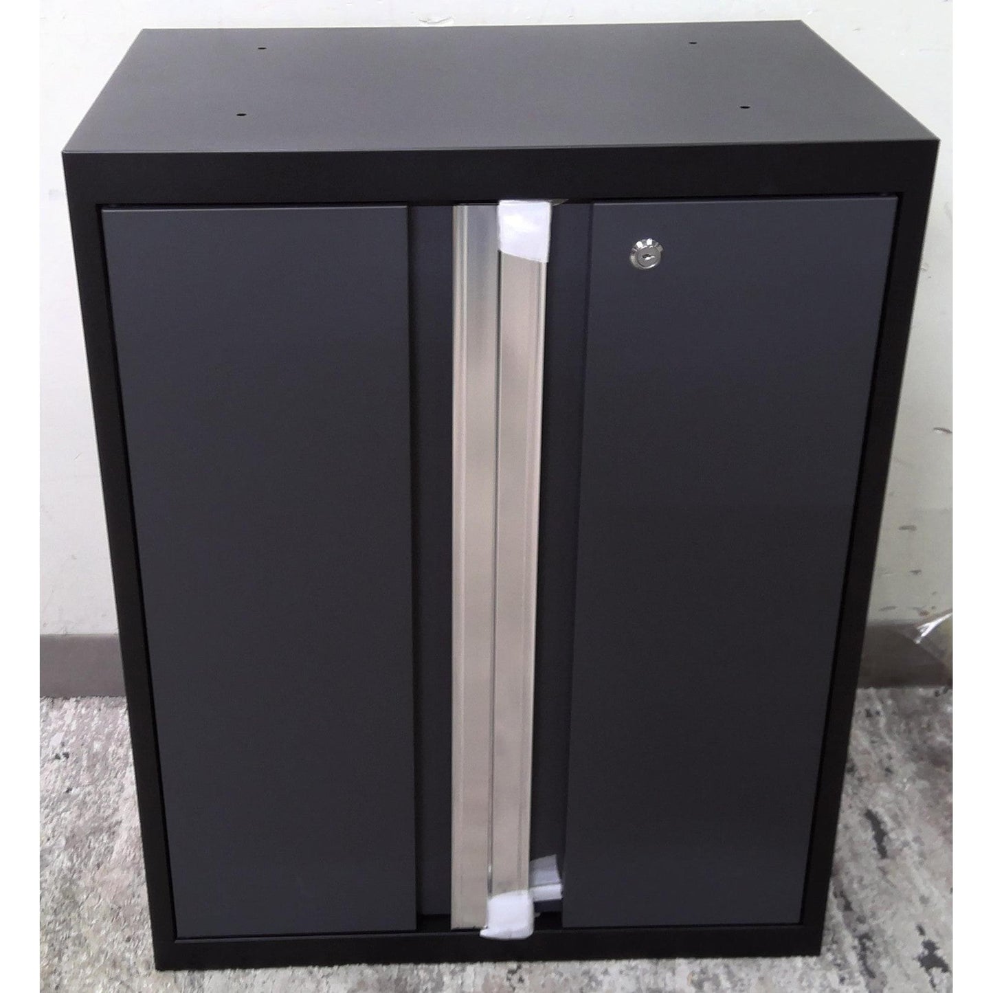 24" Black and Gray Steel Base Cabinet