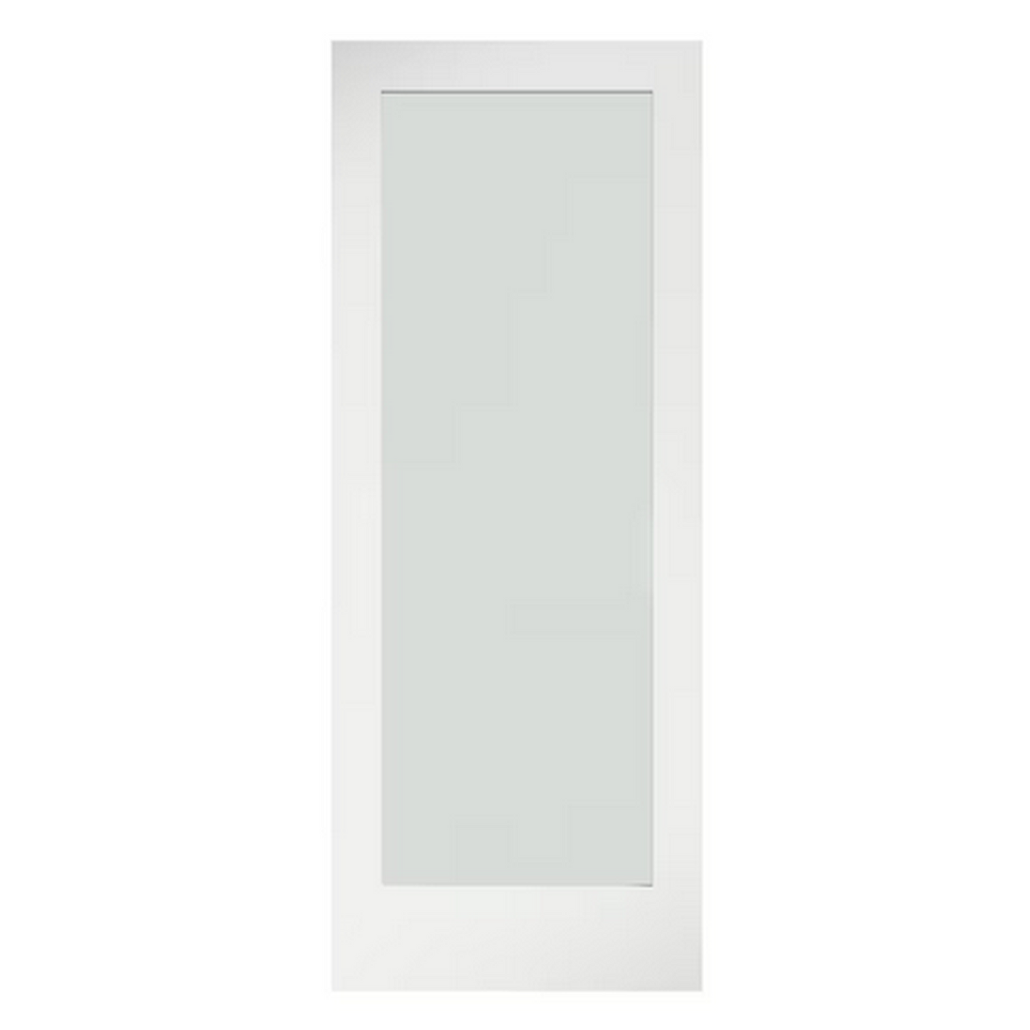 24" x 80" White Frosted Glass Door
