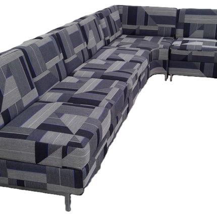 Three Piece Patterned Sectional Sofa