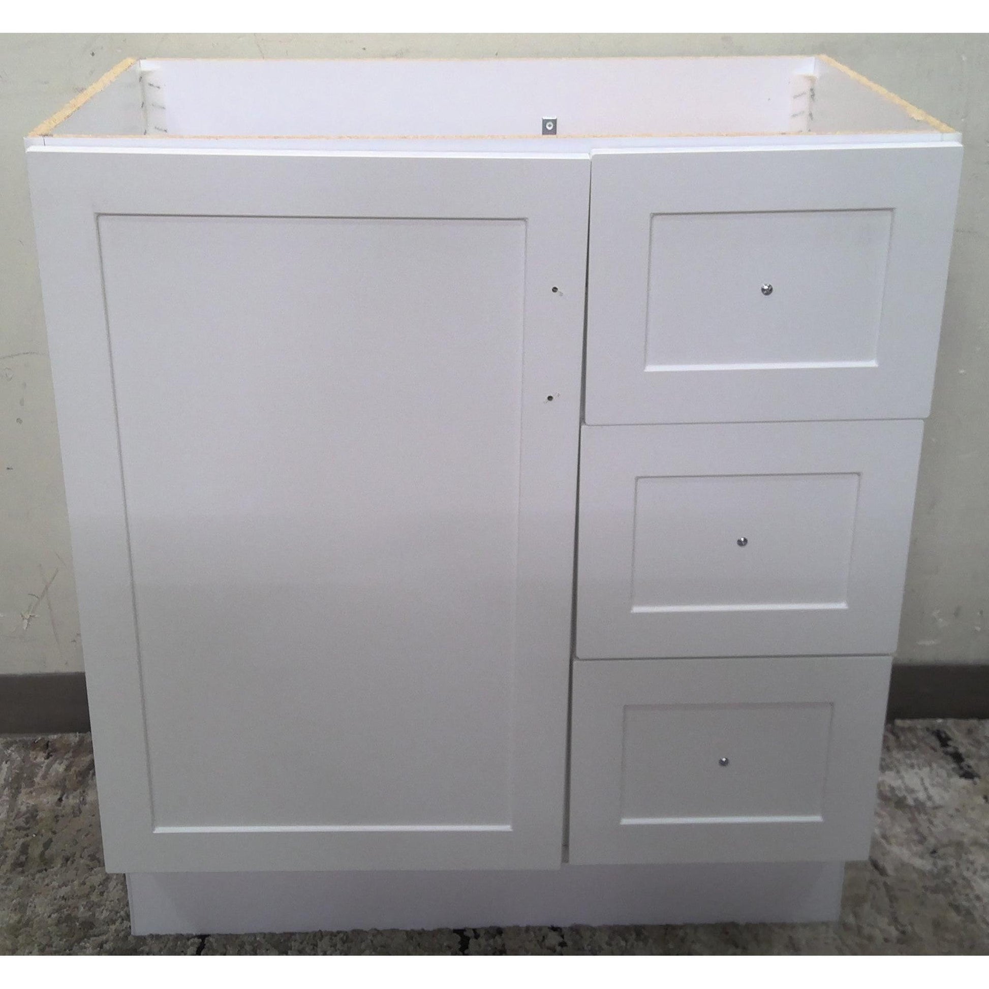 30" White Vanity Cabinet