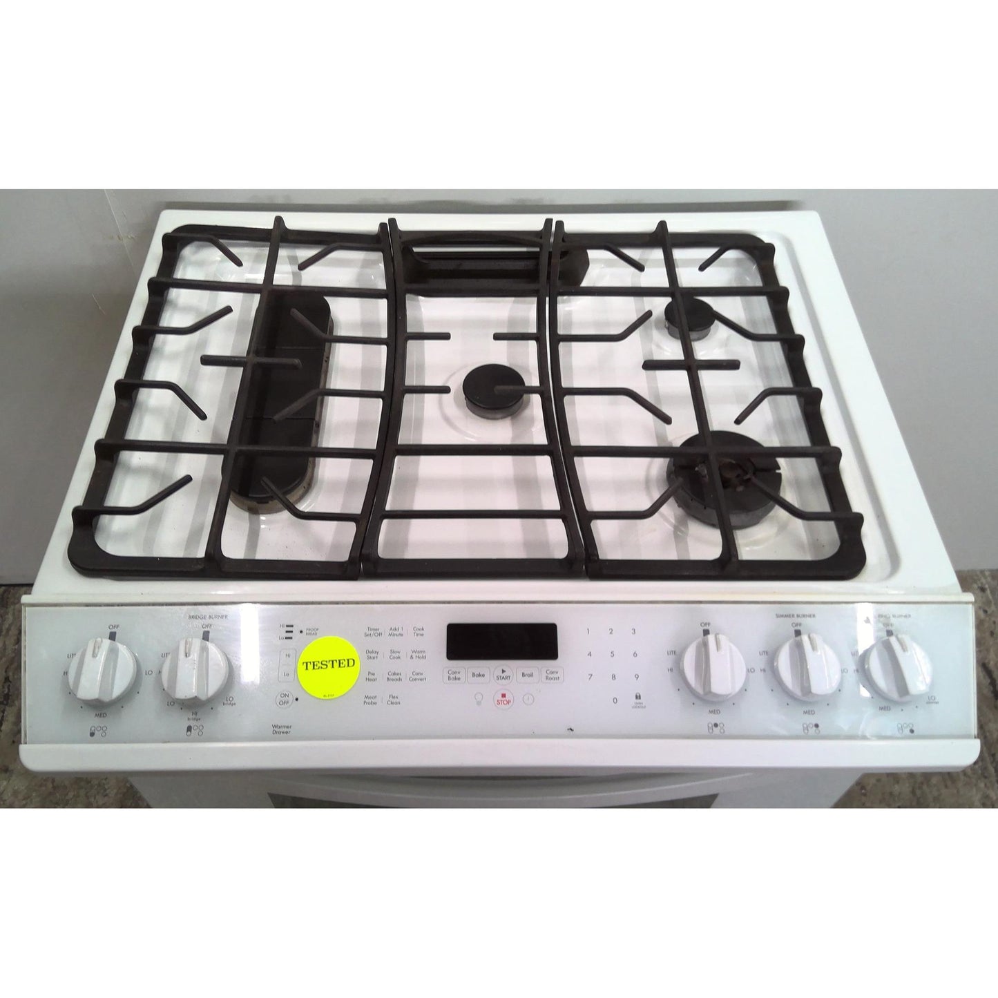 White Kenmore Elite Gas Stove