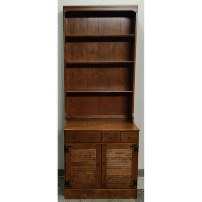 Ethan Allen Maple 2 Piece Bookcase Unit