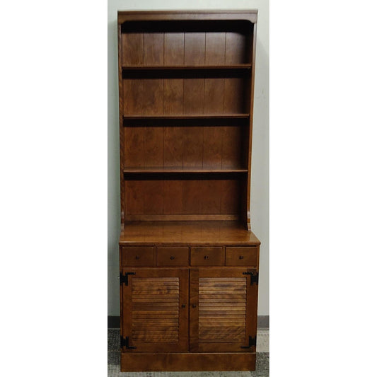 Ethan Allen Maple 2 Piece Bookcase Unit