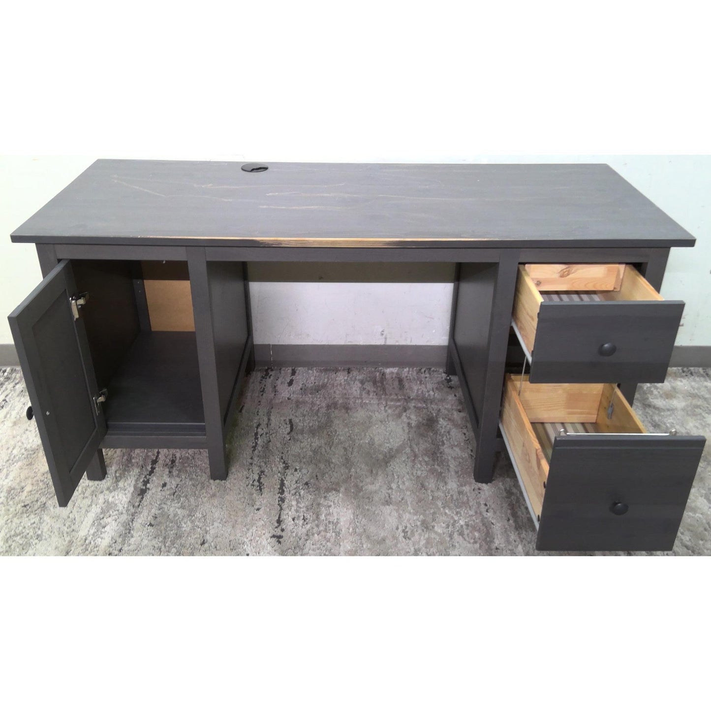 61" Gray Desk