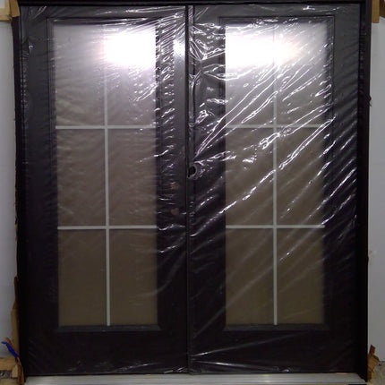 71.5" x 79" Black Double French Patio Door