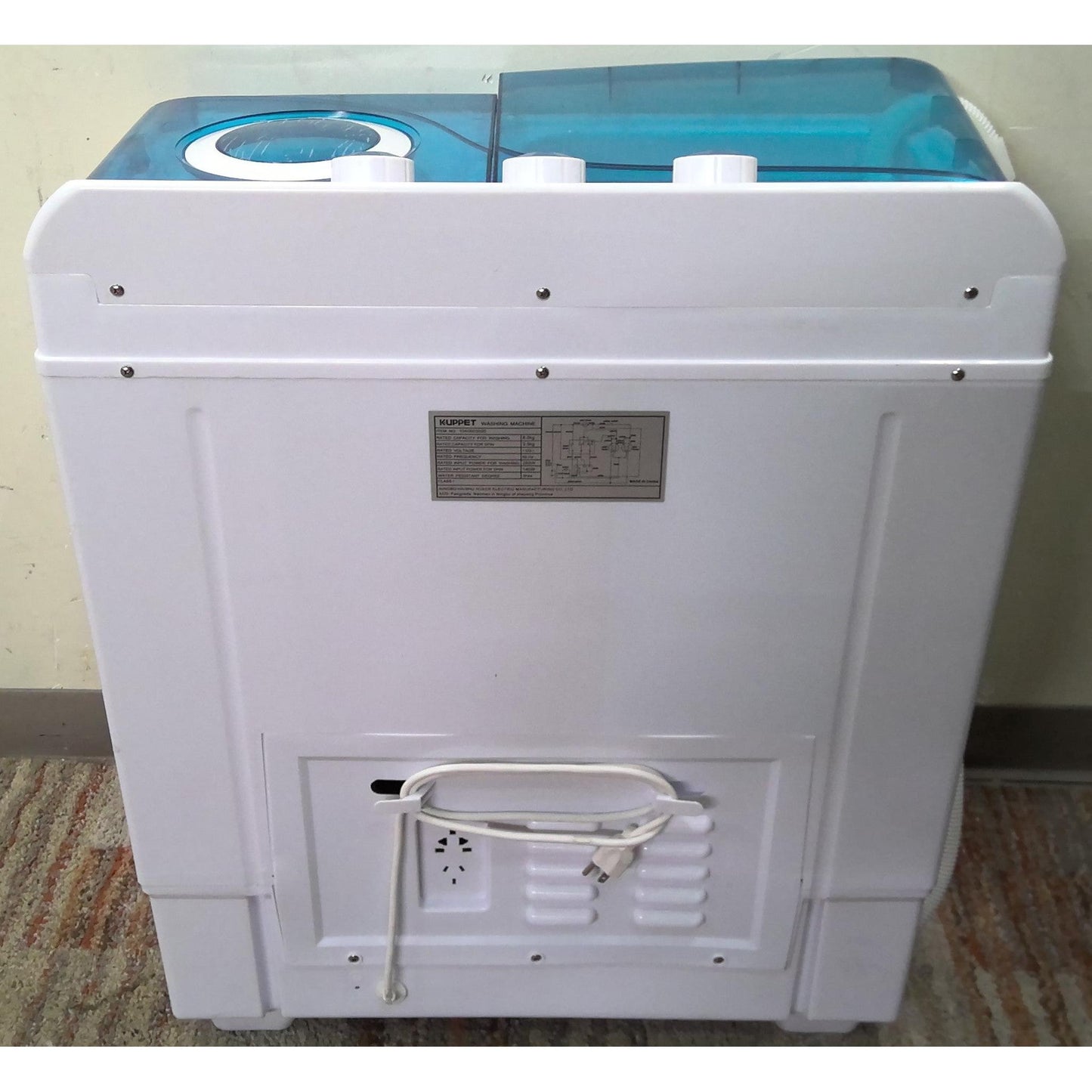 Kuppet Compact Twin Tub 26 lbs Top Load Washing Machine with Built-in Drain Pump