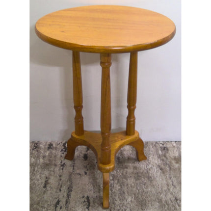Round Wood End Table