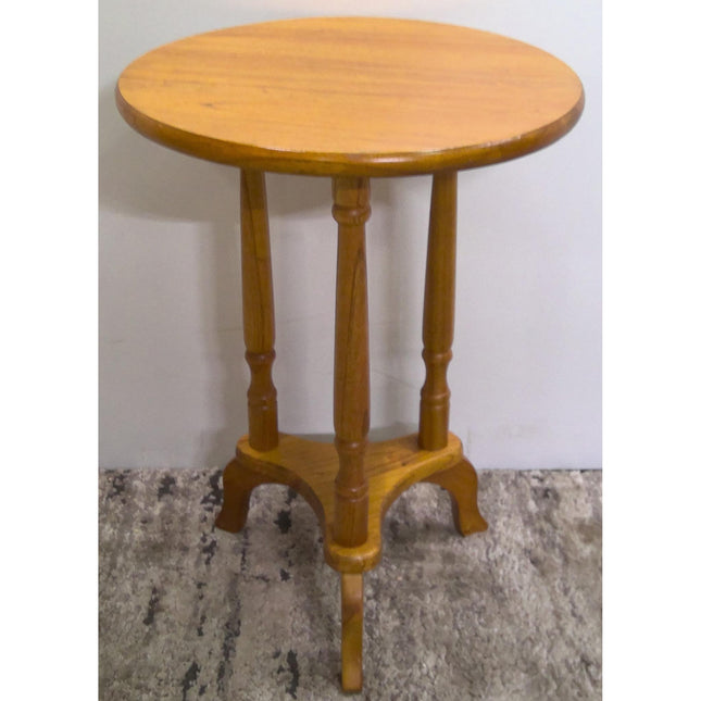 Round Wood End Table