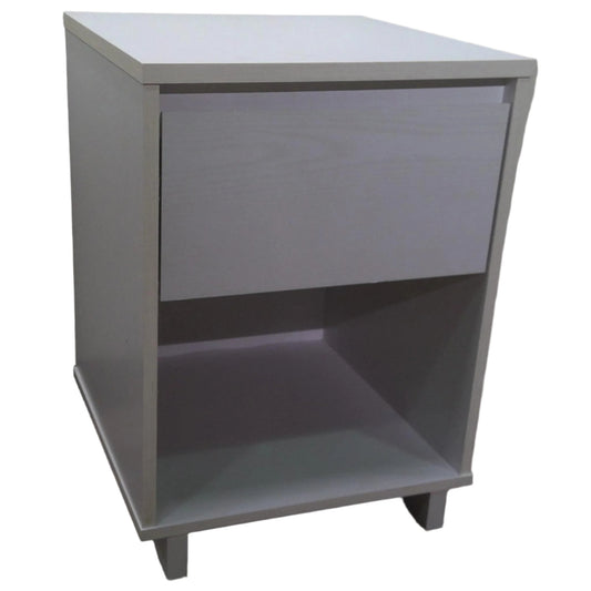 Modern White Nightstand, front